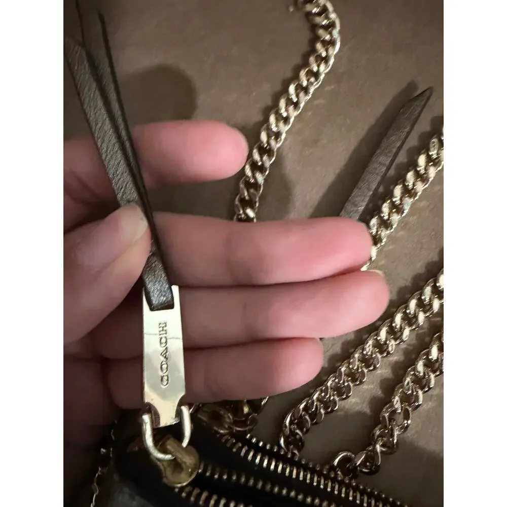 Coach Metallic Taupe Crossbody Purse - Picture 4 of 4